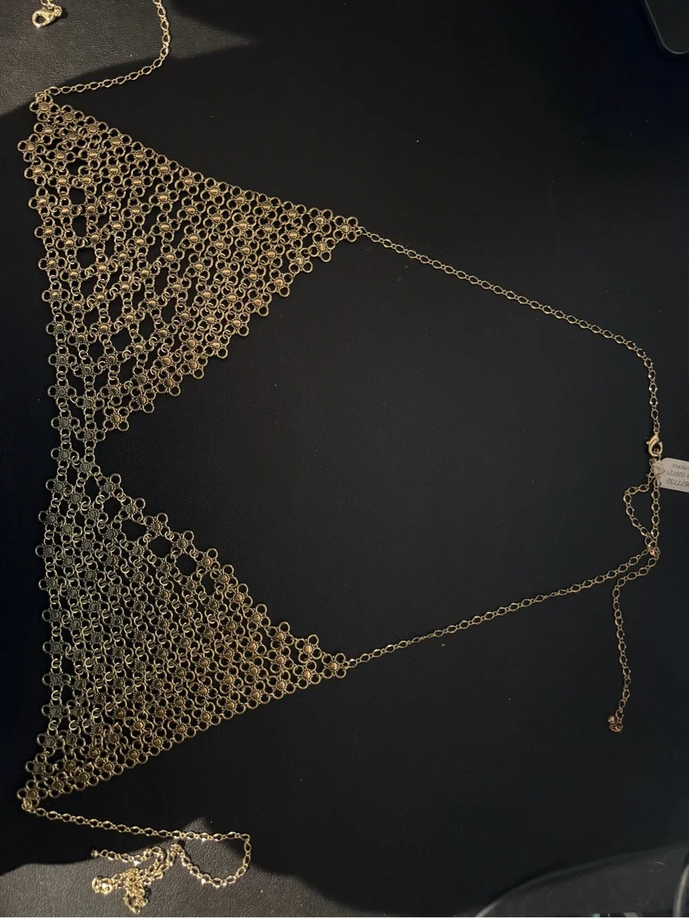 Free People Gold Mesh Triangle Body Chain
